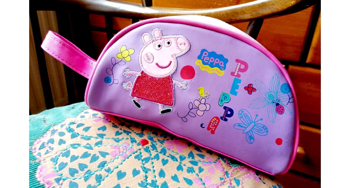 A little Peppa Pig Bag to help with carrying drops, solutions and pills